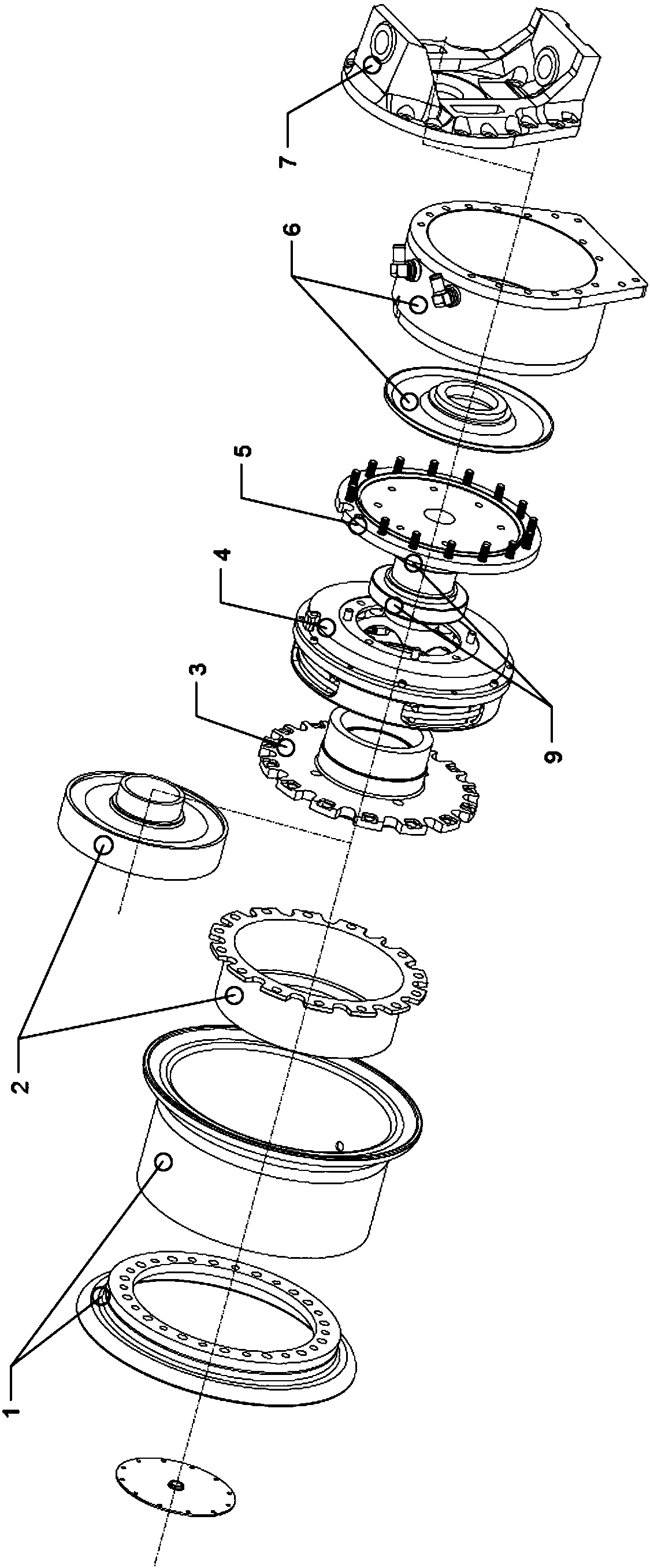 Electric wheel with large-gear-ratio planetary reducer and vehicle