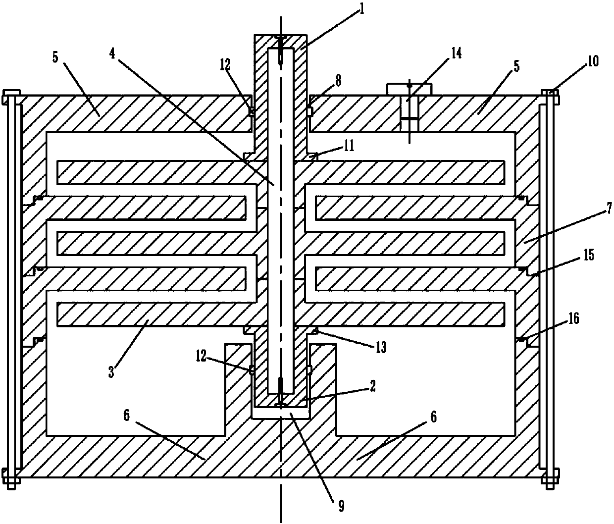 Multilayer squeezing type giant electro-rheological fluid damper