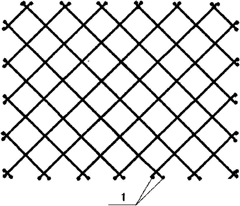 Net soft splicing manufacturing method for splicing adjacent two copper alloy chain link fences