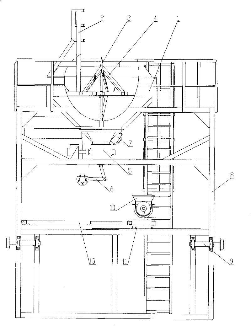 Multifunctional snow-melting agent charging equipment