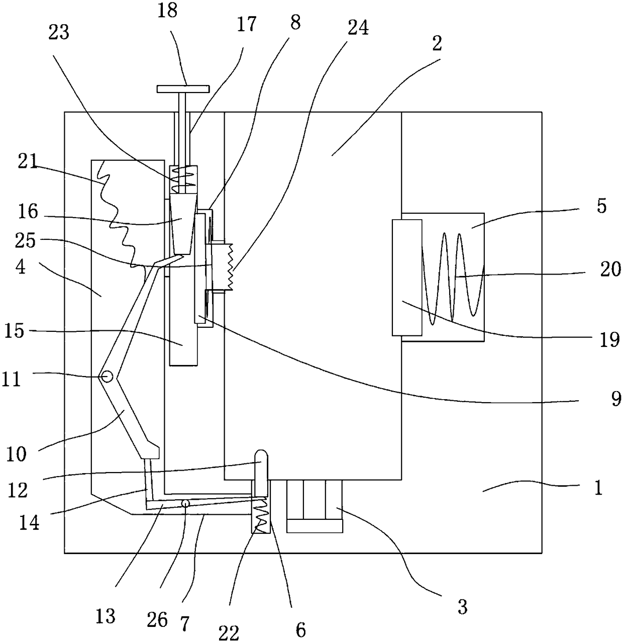 Efficient power cord connection locking device for construction machinery