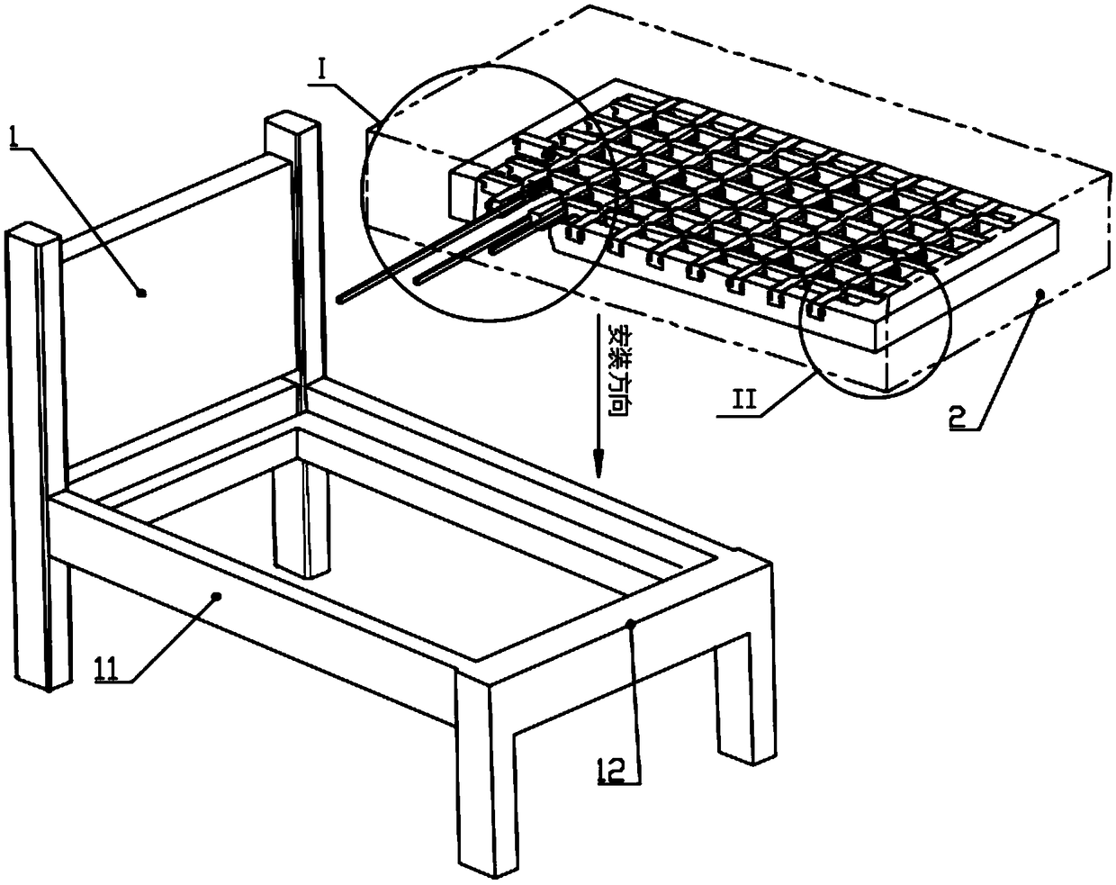 Wood bed and assembling framework thereof