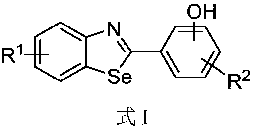 Benzoselenazole compound as well as preparation method and application thereof
