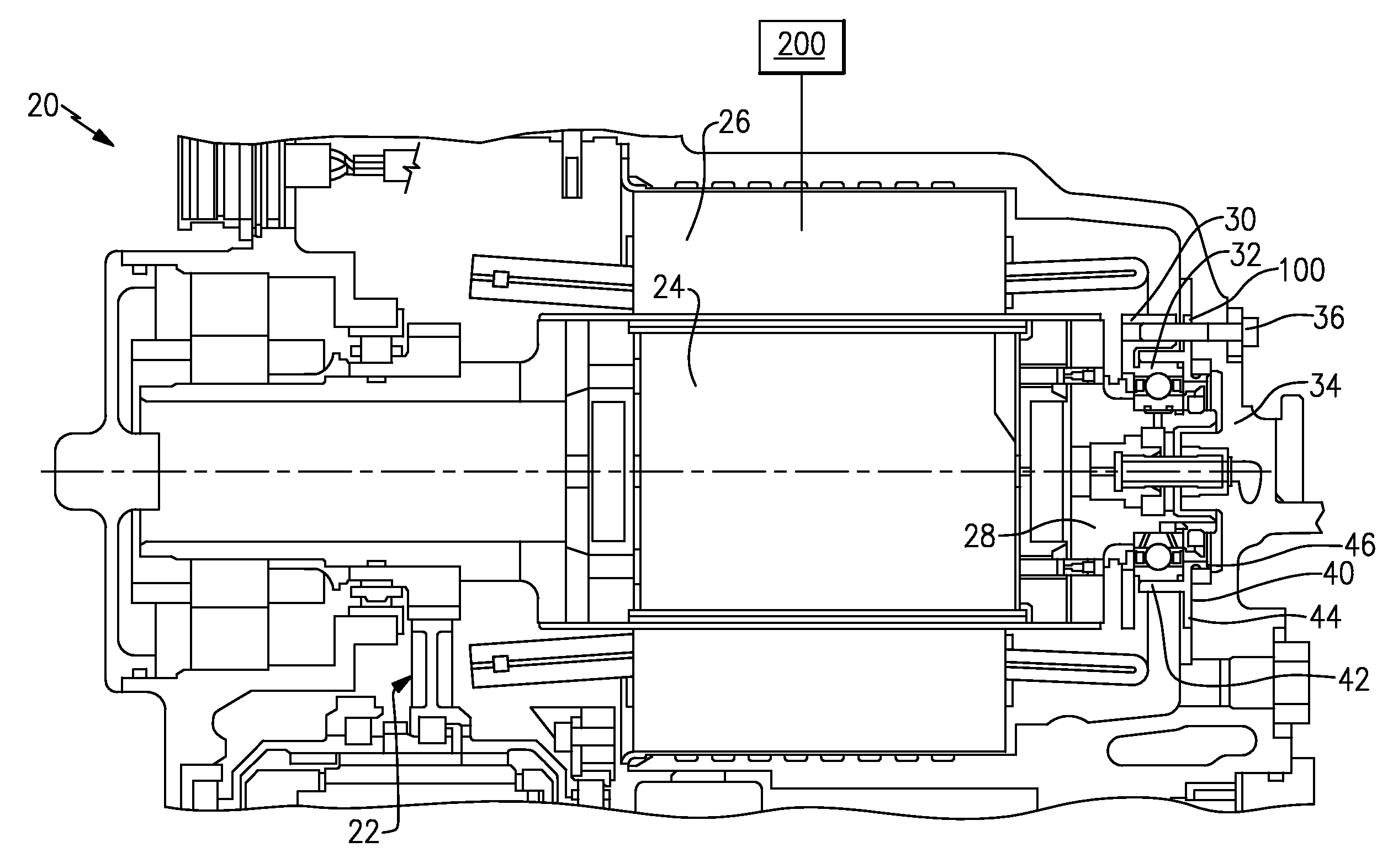 Generator ball bearing support