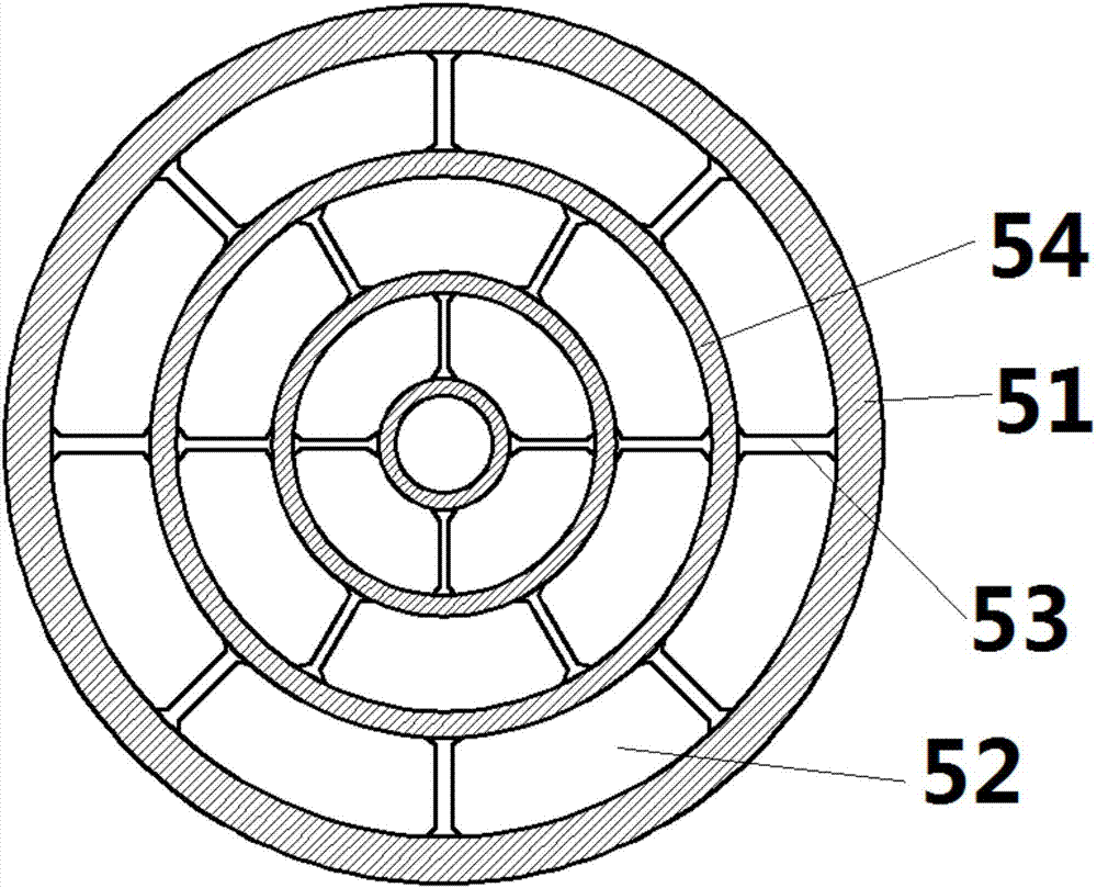 Annular separating device heat exchanger with non-condensable gas