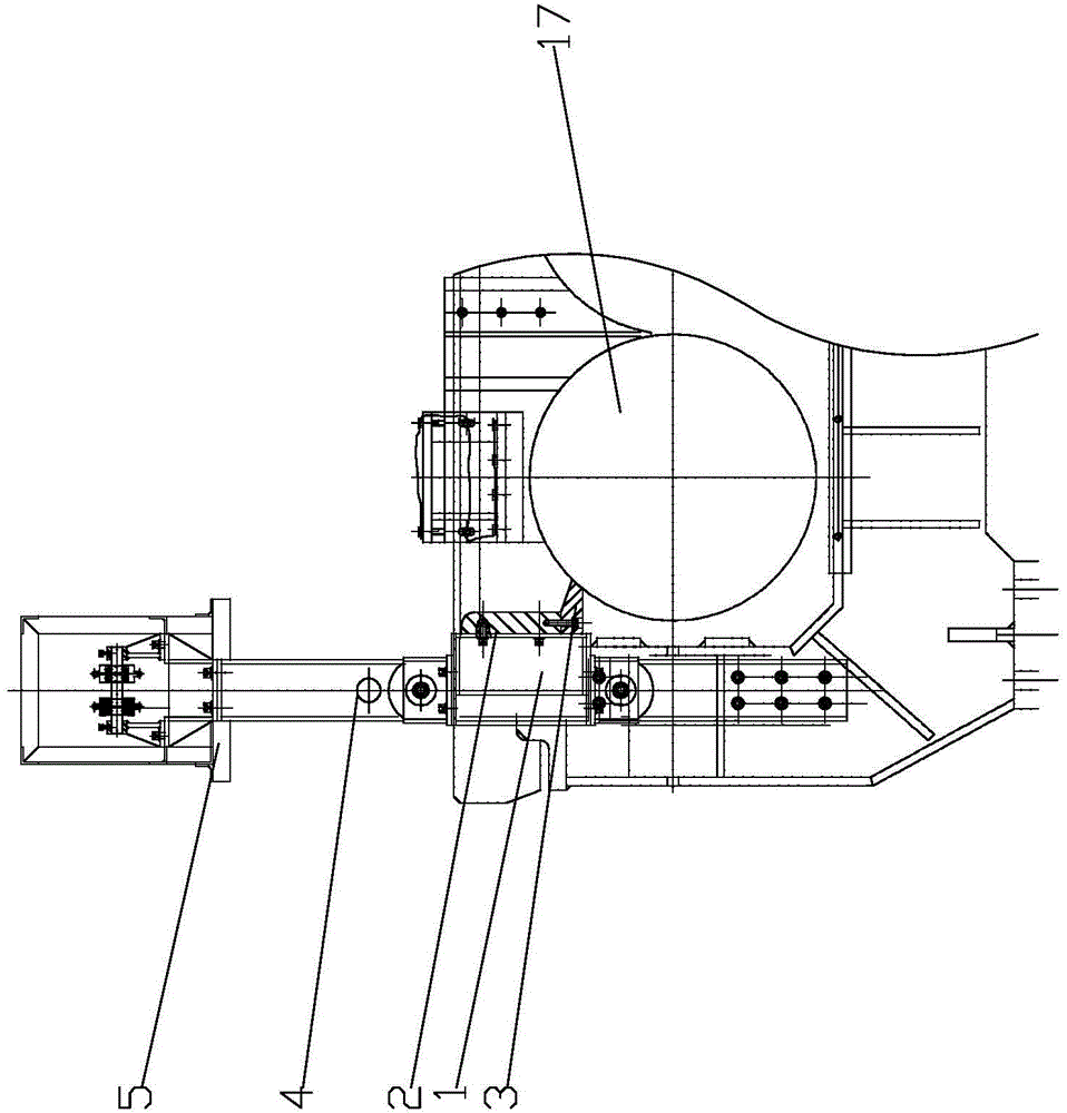 Rear rubber stopping and shoveling mechanism of open mill
