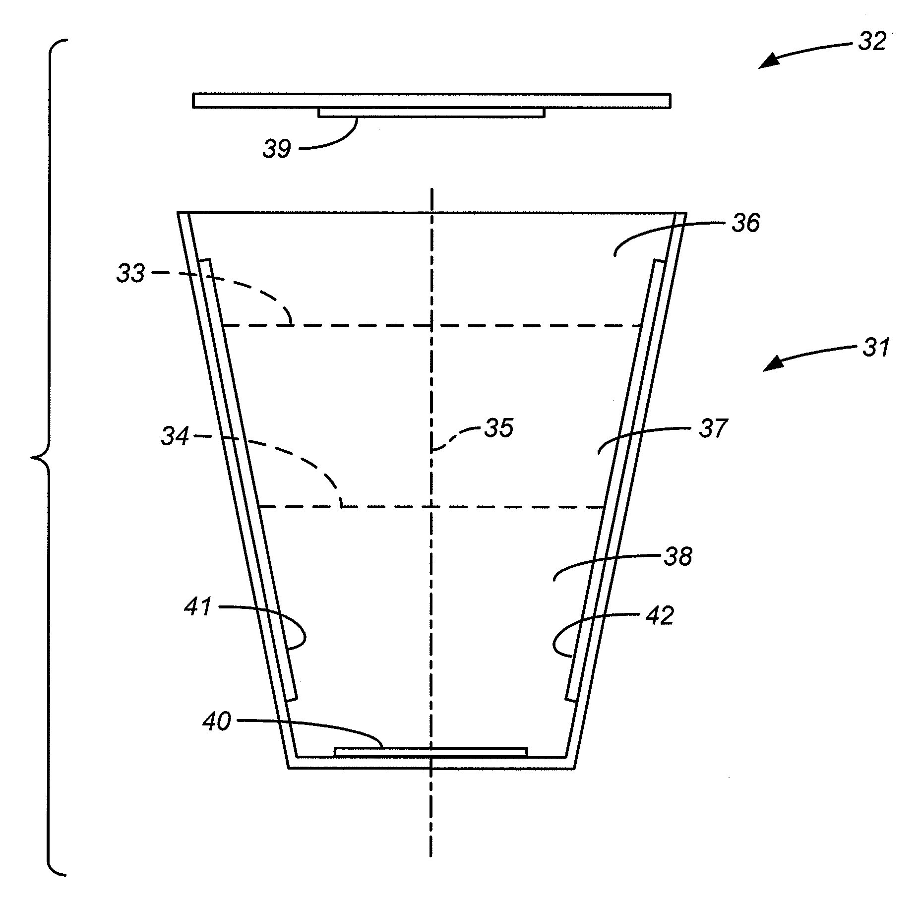 Electroporation cuvette with spatially variable electric field