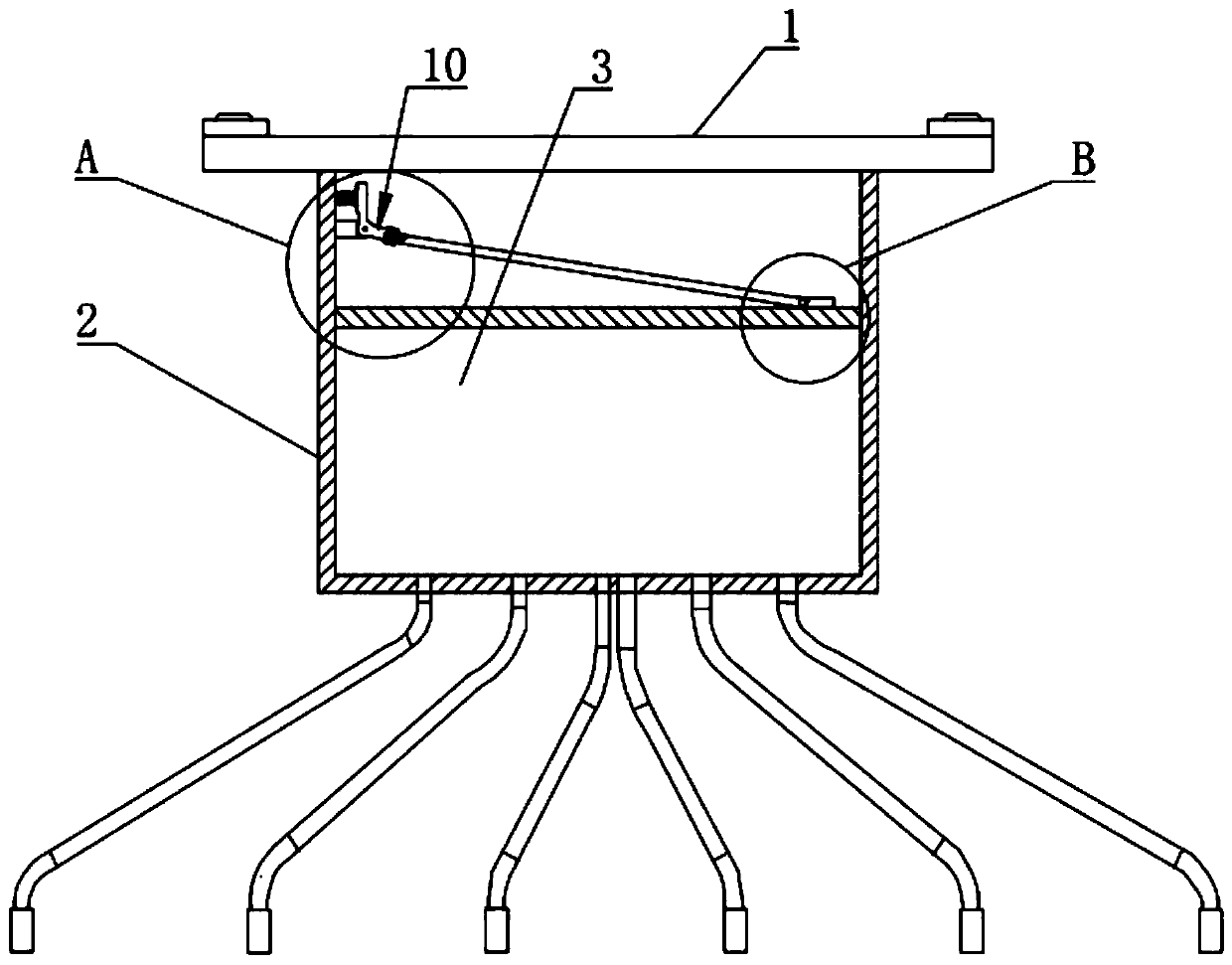 Unmanned aerial vehicle mounting system capable of simultaneously spreading solid and liquid