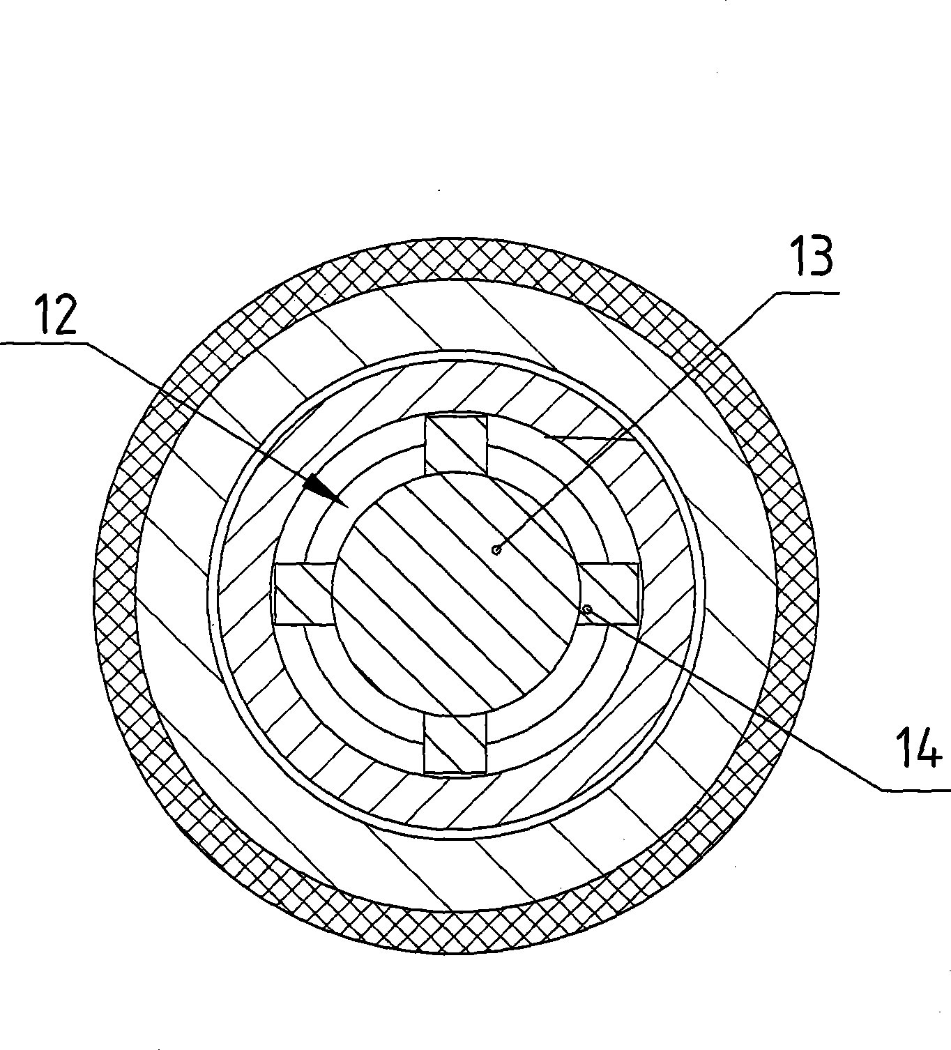 Water-cooling injection nozzle structure for plug-in hot box