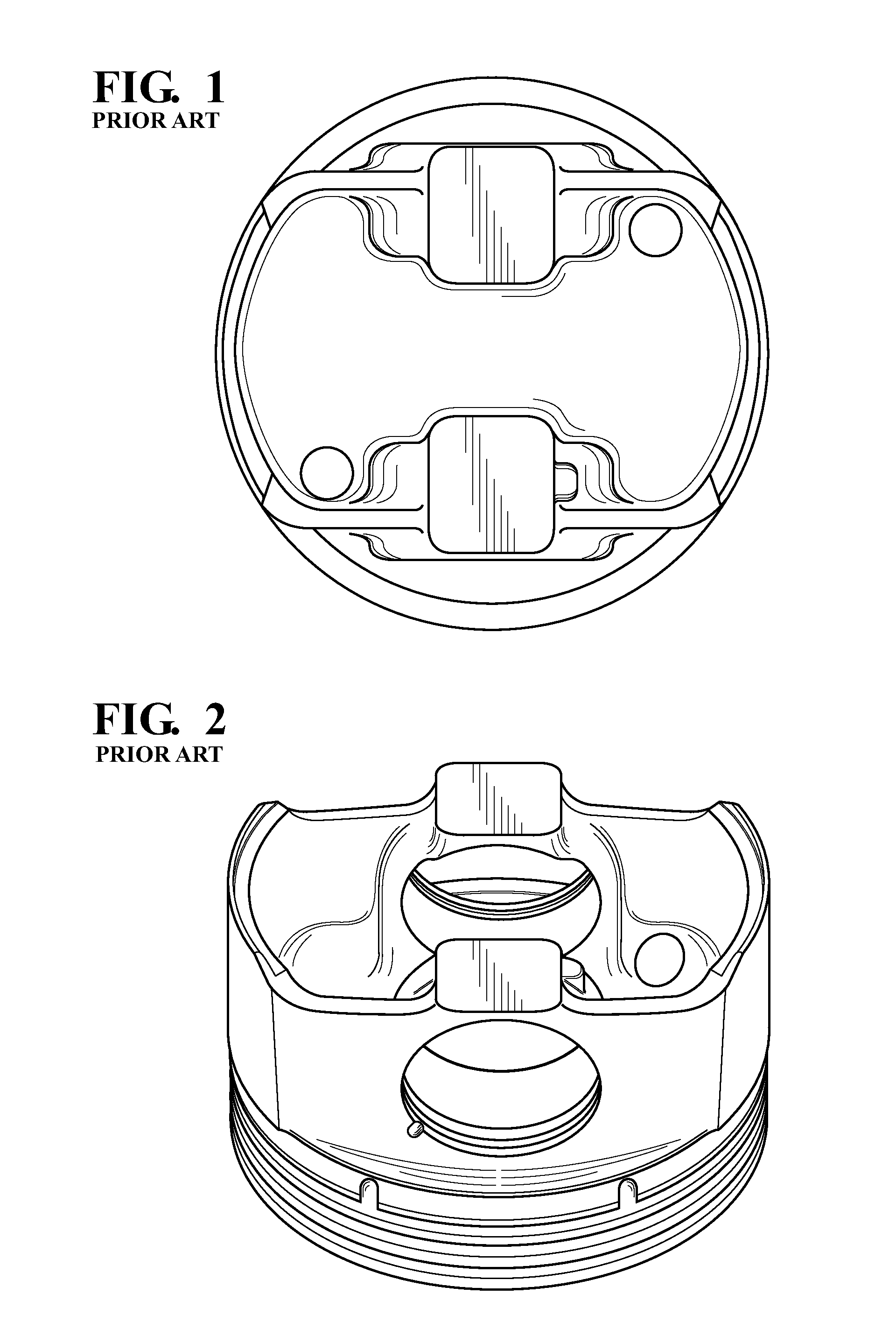 Steel piston with counter-bore design