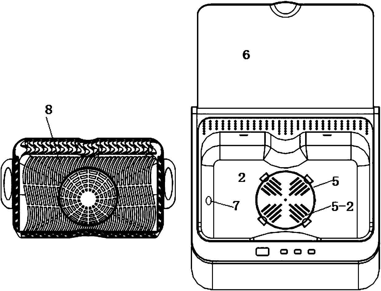 Water-circulation fruit and vegetable washing machine and working method thereof