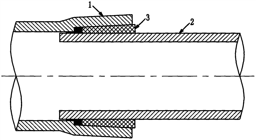 Glass fiber reinforced plastic pipeline fitting socket-and-spigot gluing method