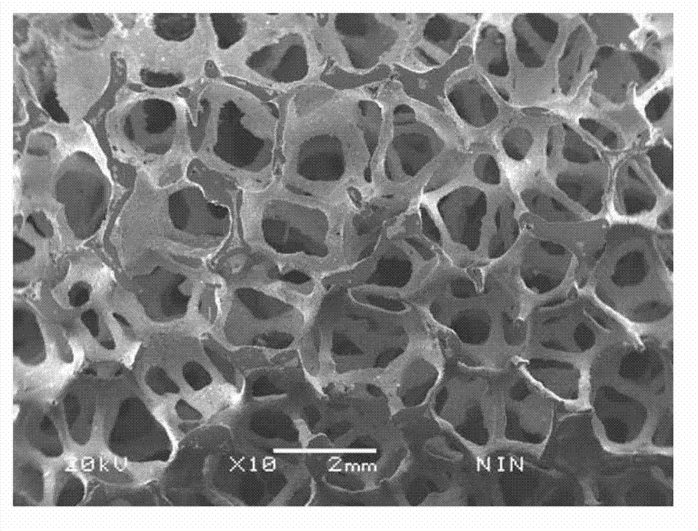 Method for preparing foam metal material with communication pore structure