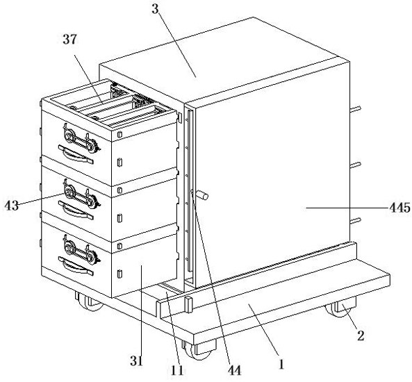 Charging cabinet for battery pack