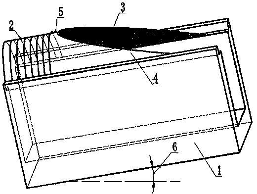 Double-wing wedge-shaped cover plate of novel chute flood drainage system