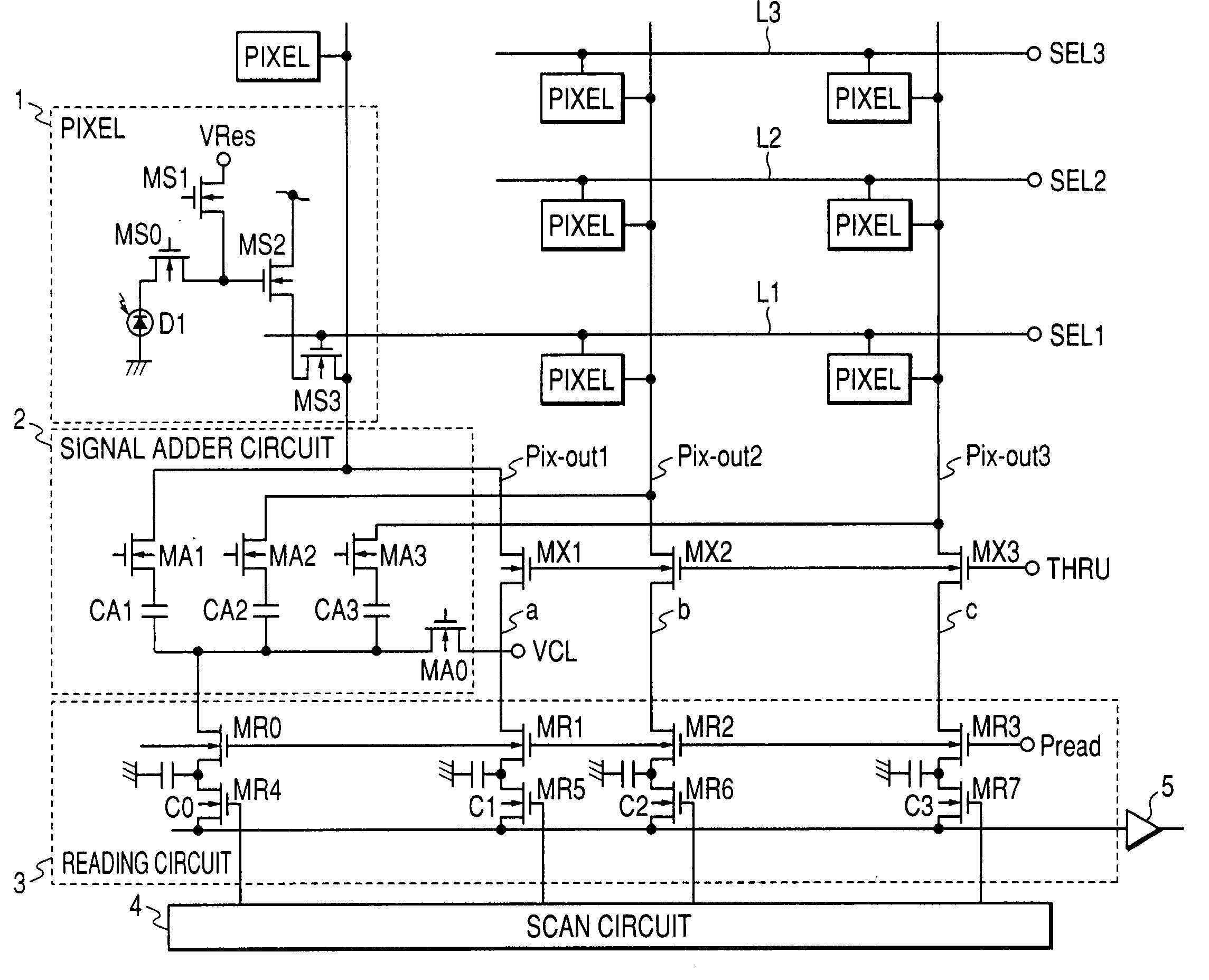 Solid-state image pickup device and camera using the same