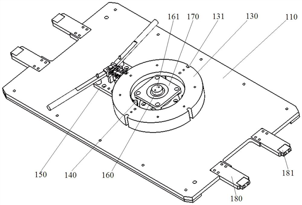Rotary bearing mechanism and engine split assembly tray