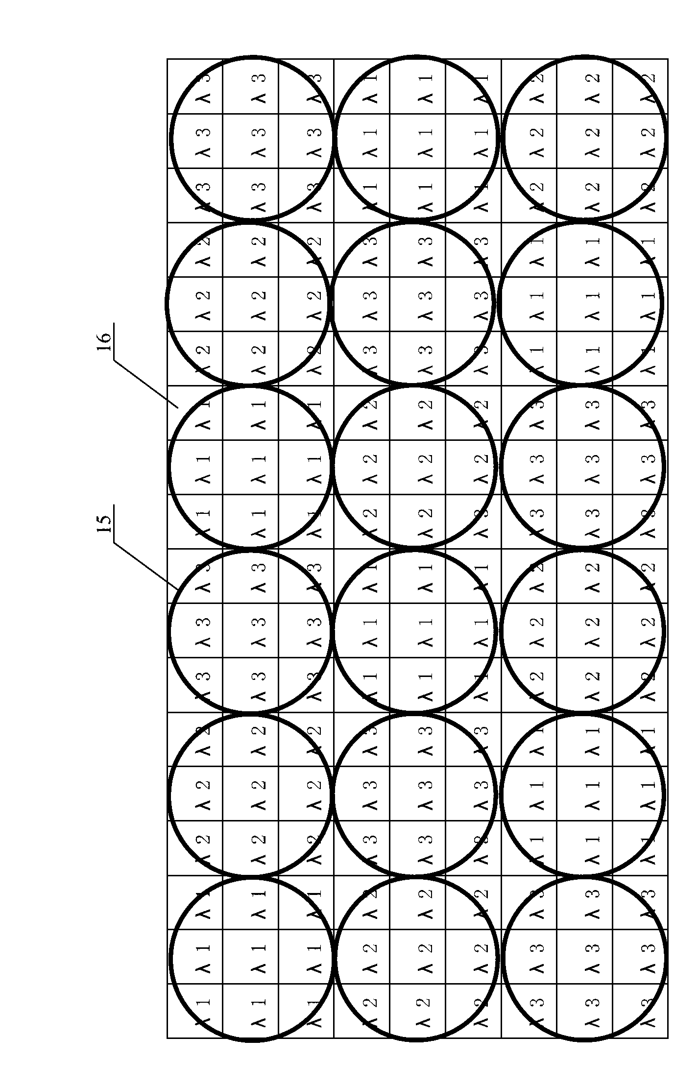 Three-dimensional display device based on constructive interferences