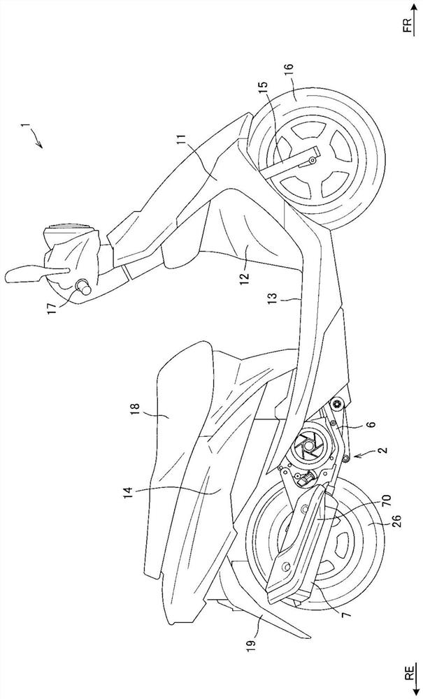 Arrangement Structure of Exhaust Gas Sensor and Motorcycle