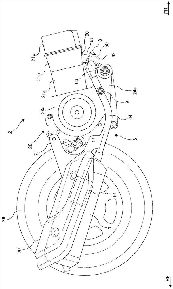 Arrangement Structure of Exhaust Gas Sensor and Motorcycle