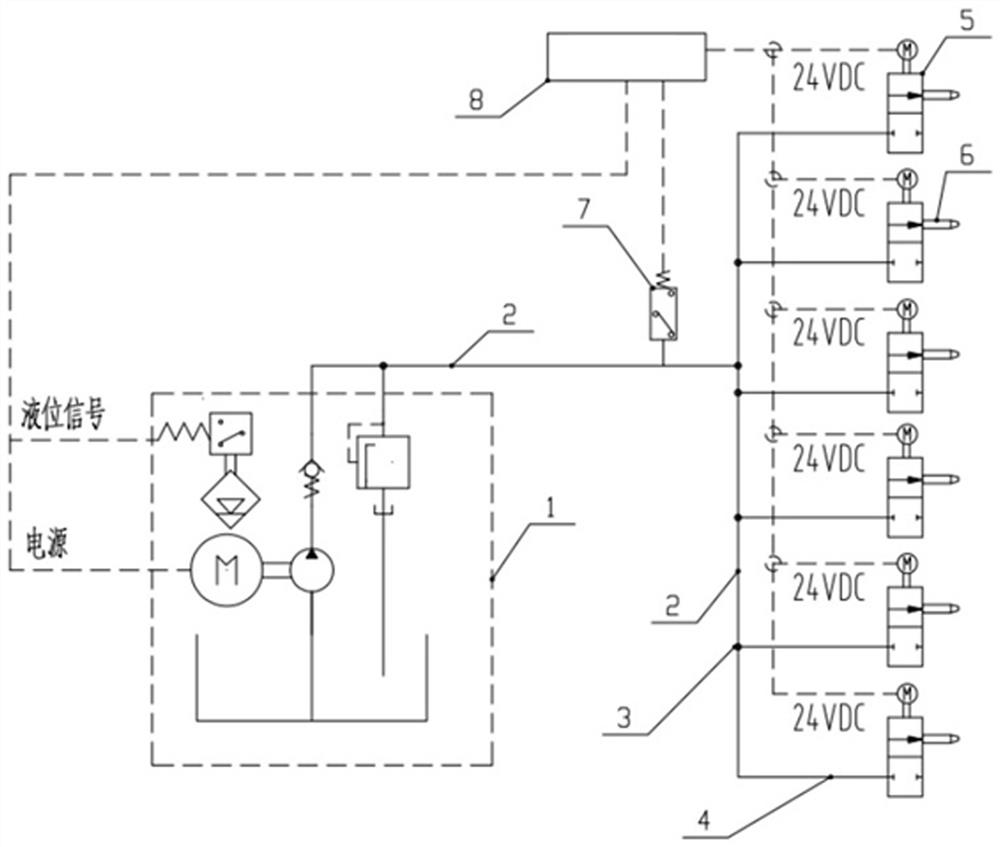 Jet lubrication system for wind generating set variable-pitch gears and control method thereof