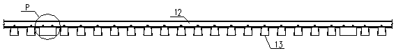 Double-track slip support structures for large-span net rack assembly bed-jig platform