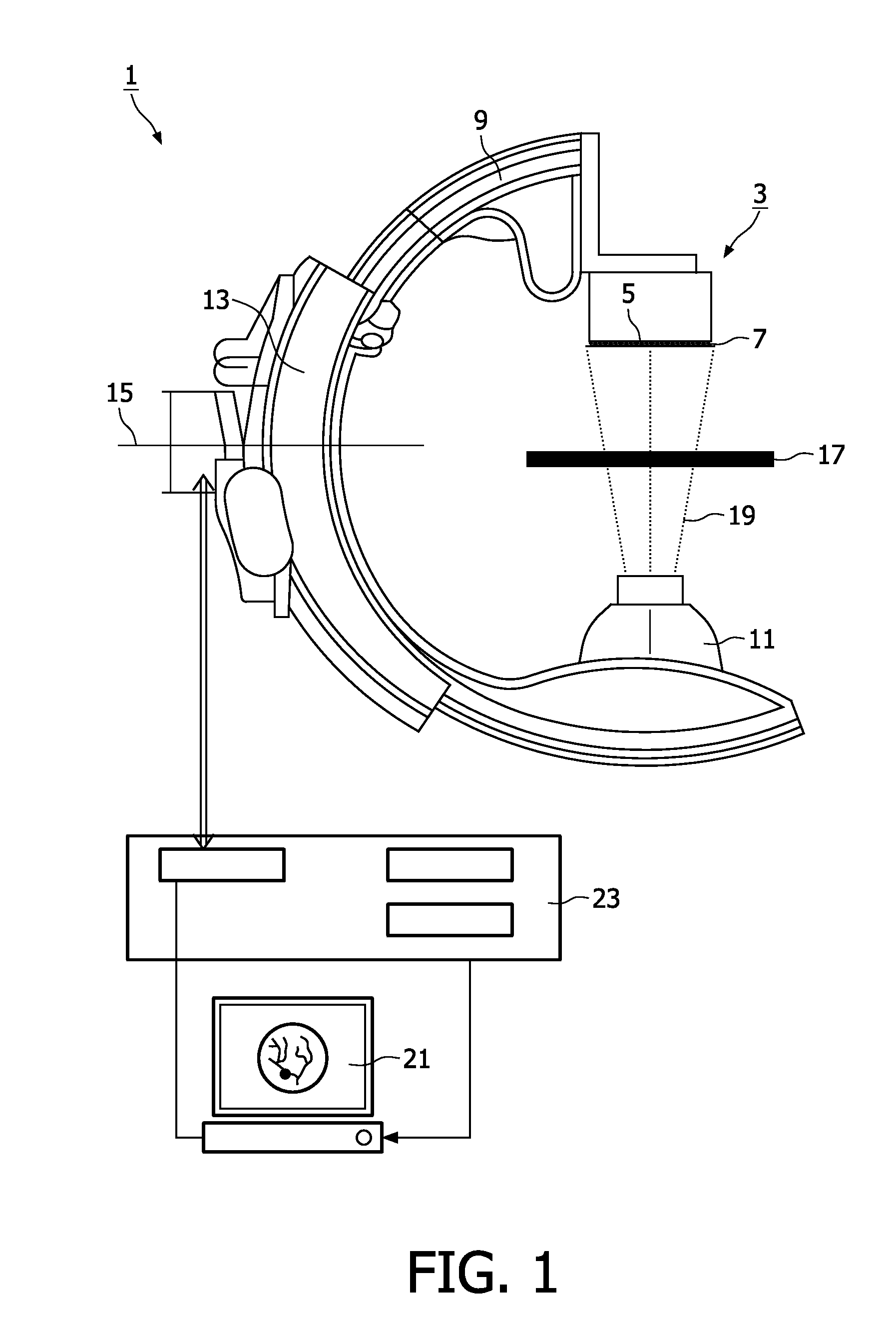 Radiation detector comprising an imaging radiation-collimating structure