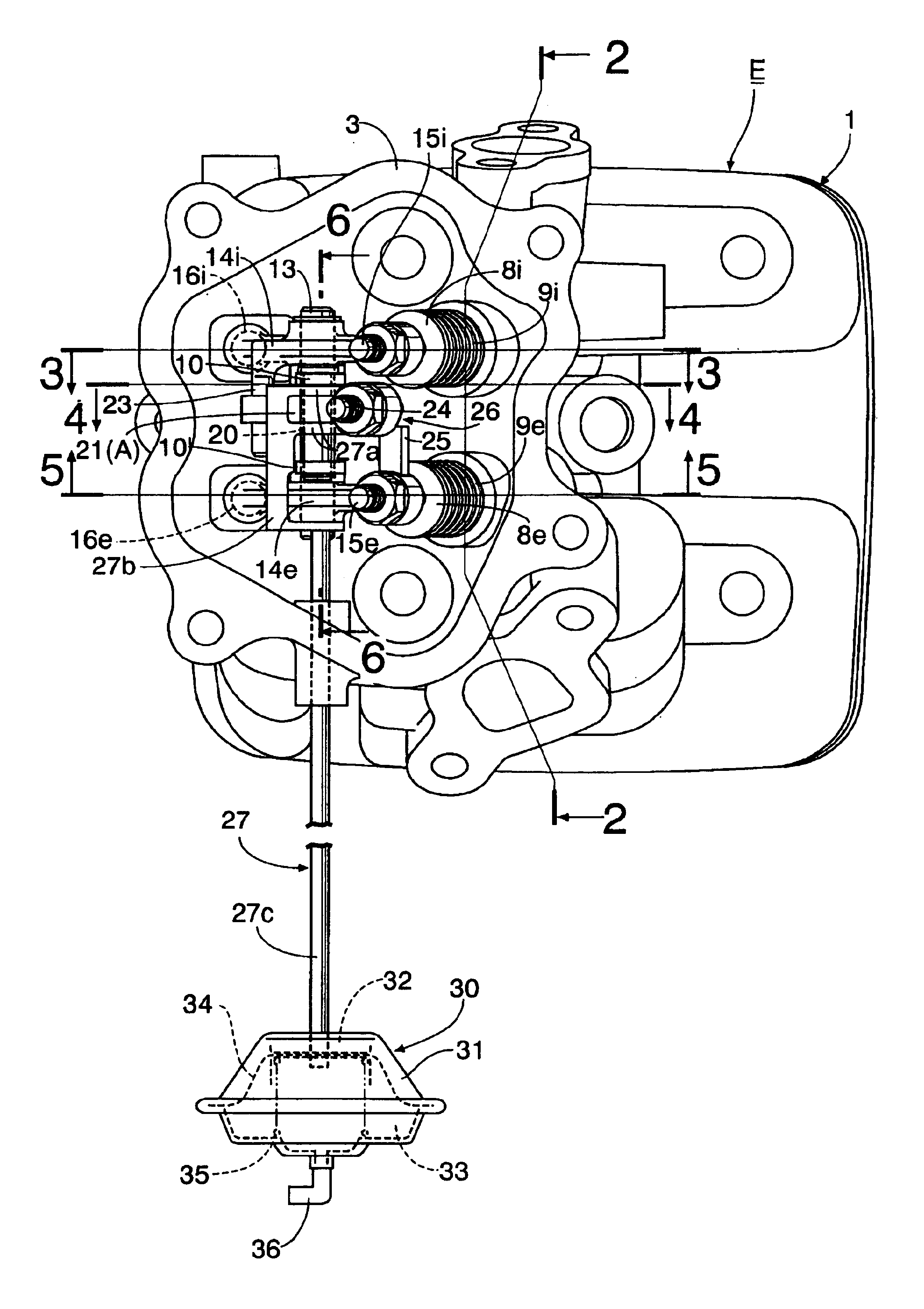 Exhaust gas reflux apparatus for internal combustion engine