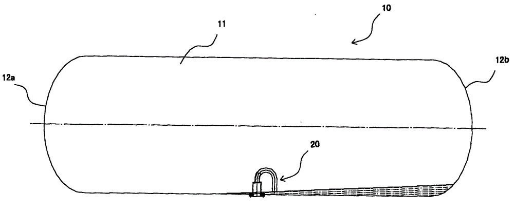 Discharging device and tank body with same