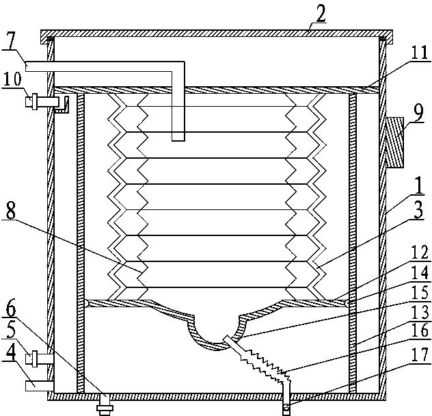 Vertical oil storage device for transformer