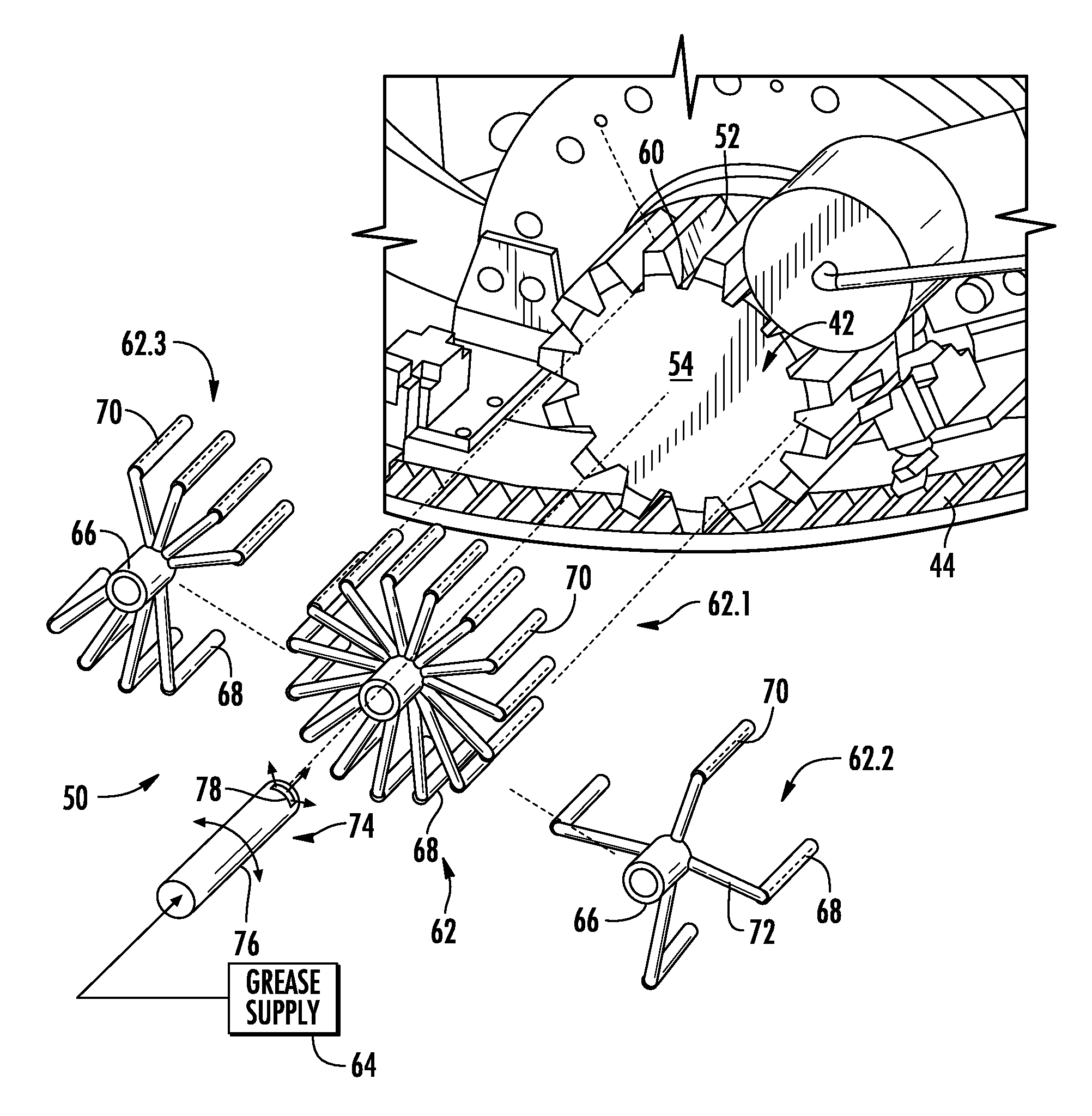 System and method for lubricating gears in a wind turbine