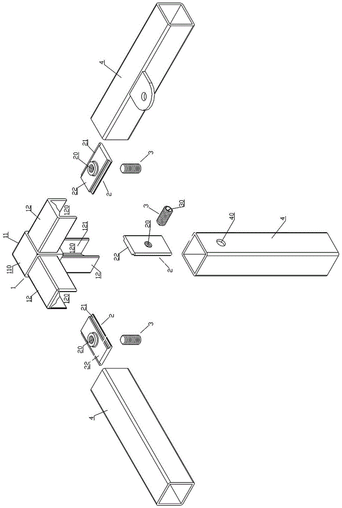 Concealed connecting structure of assembled furniture member