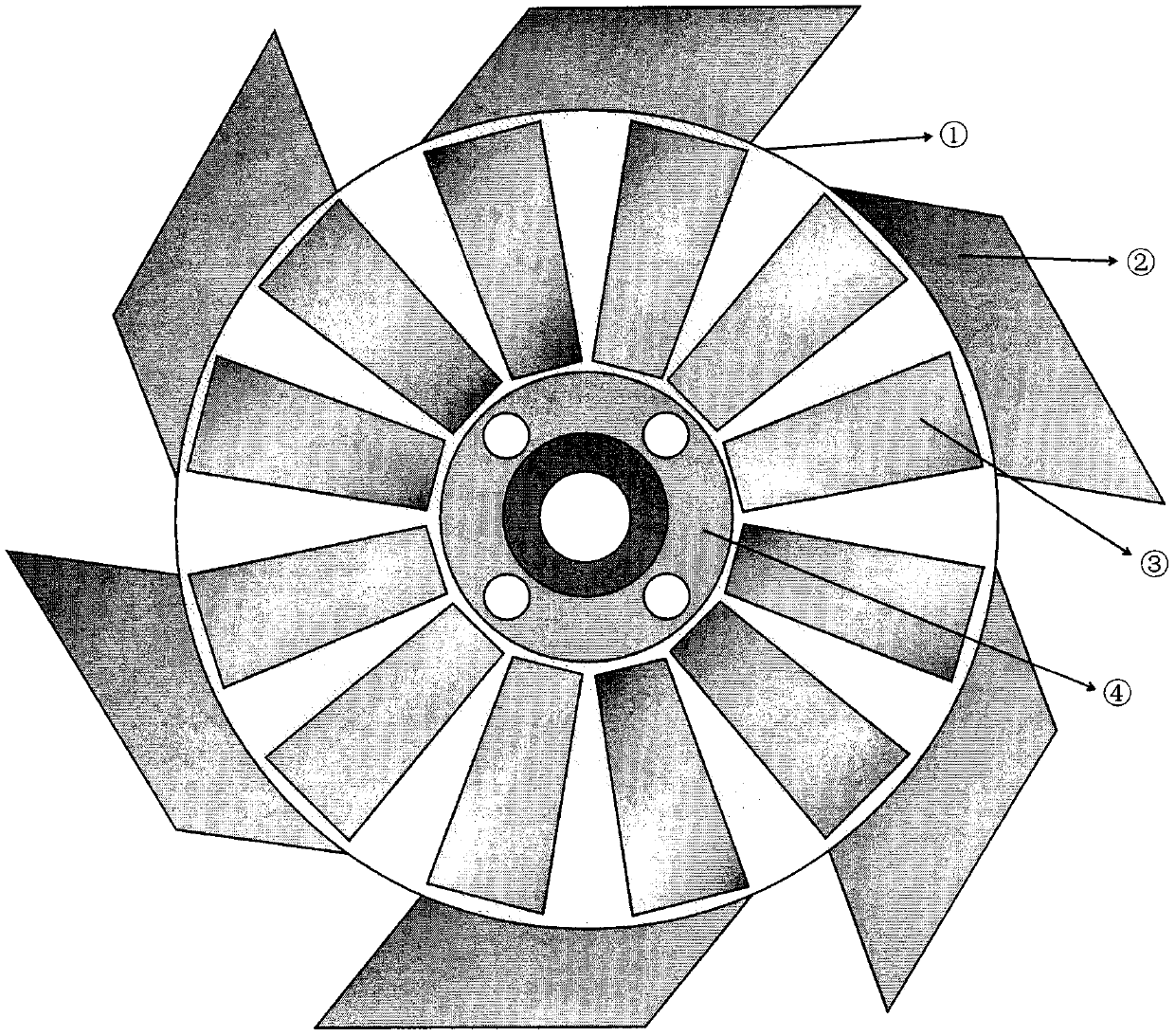 Coaxial wind vortex and motor-assisted air excitation and high-power power generation device