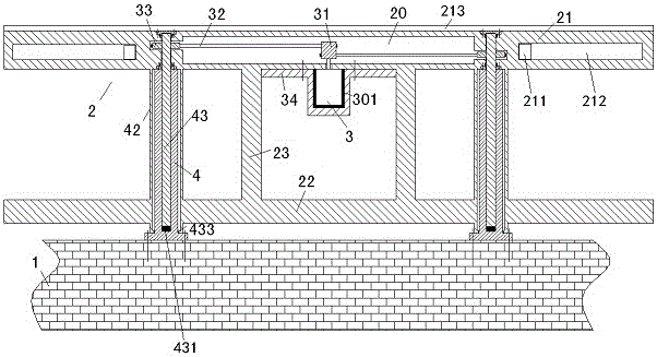 Safety-improved bridge with lifting railing