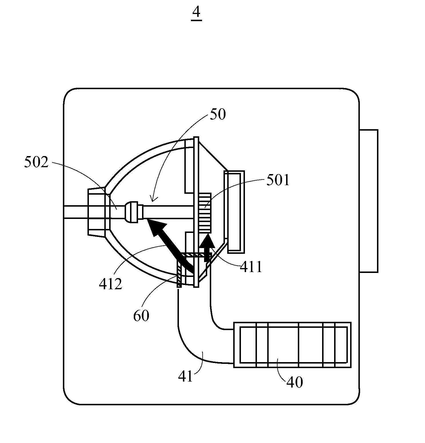 Guiding device and projector comprising the same