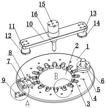 Clamping-connection rotary disc for calcination of U-shaped bolt