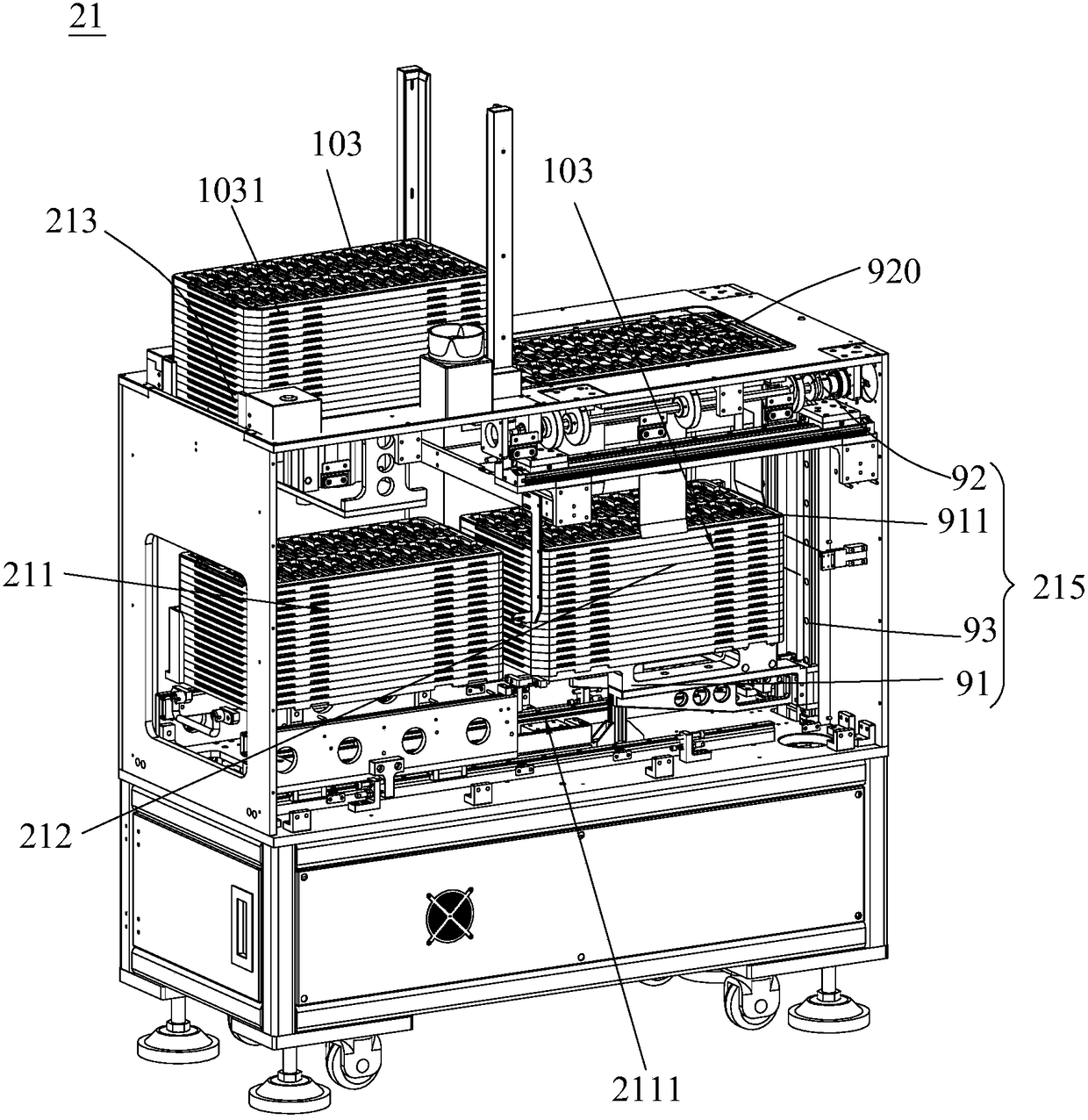 Disk body separation mechanism and feeding device