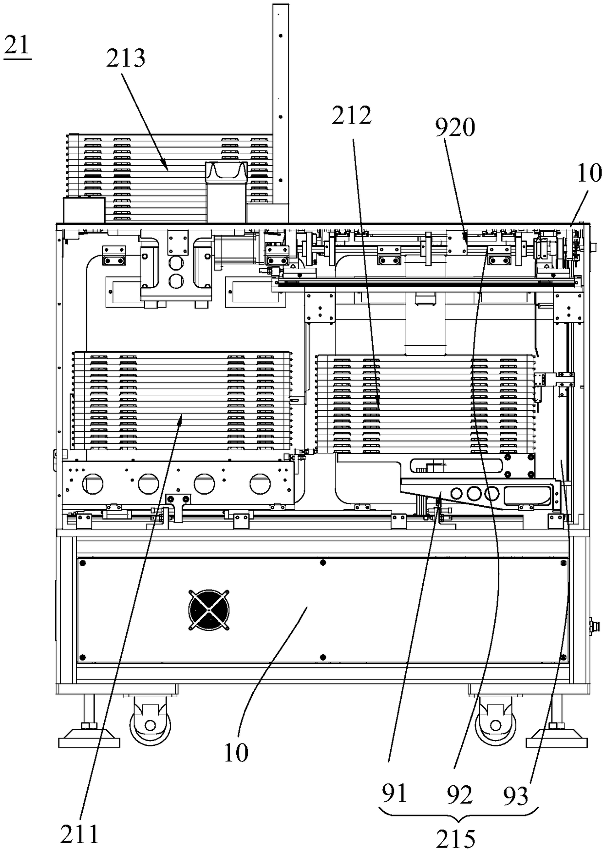 Disk body separation mechanism and feeding device