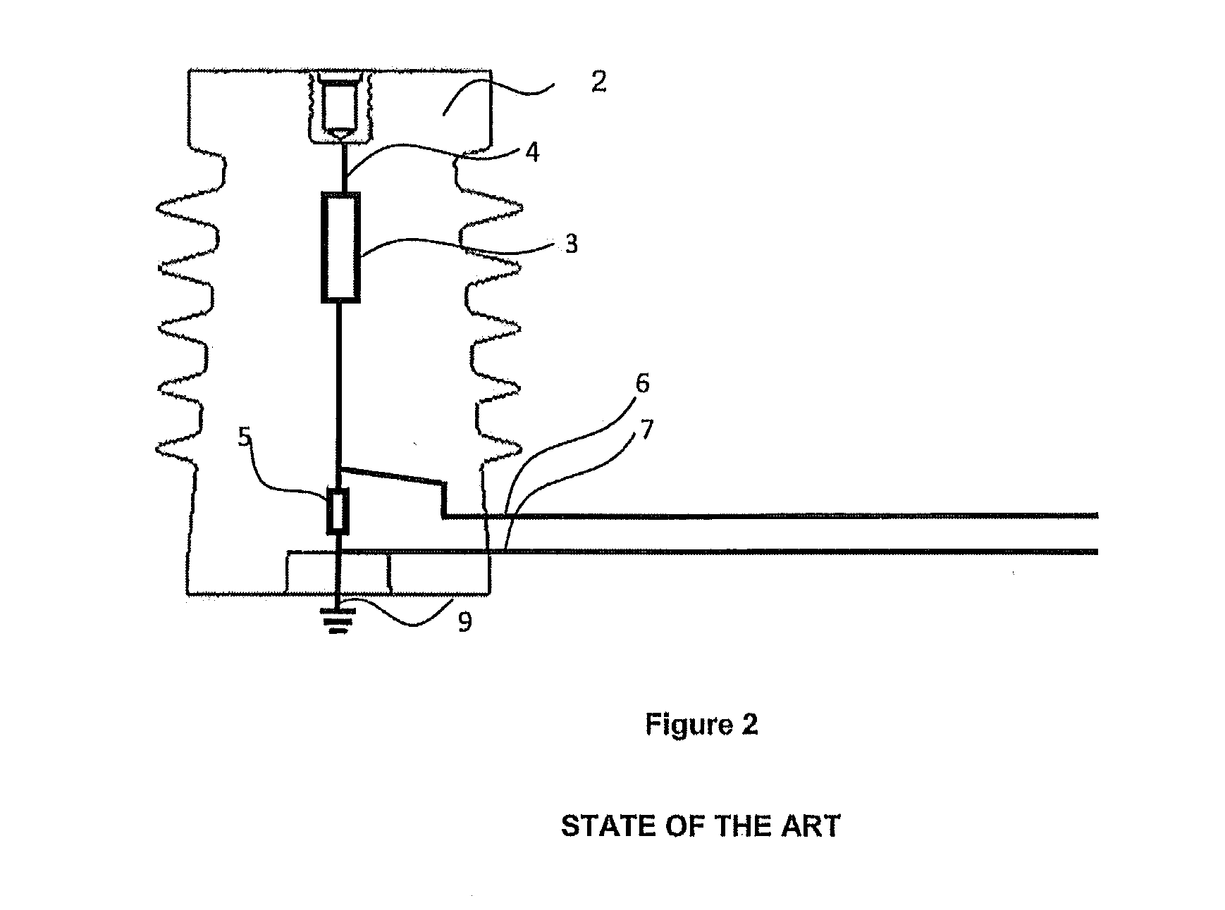 Voltage measurement device with an insulating body