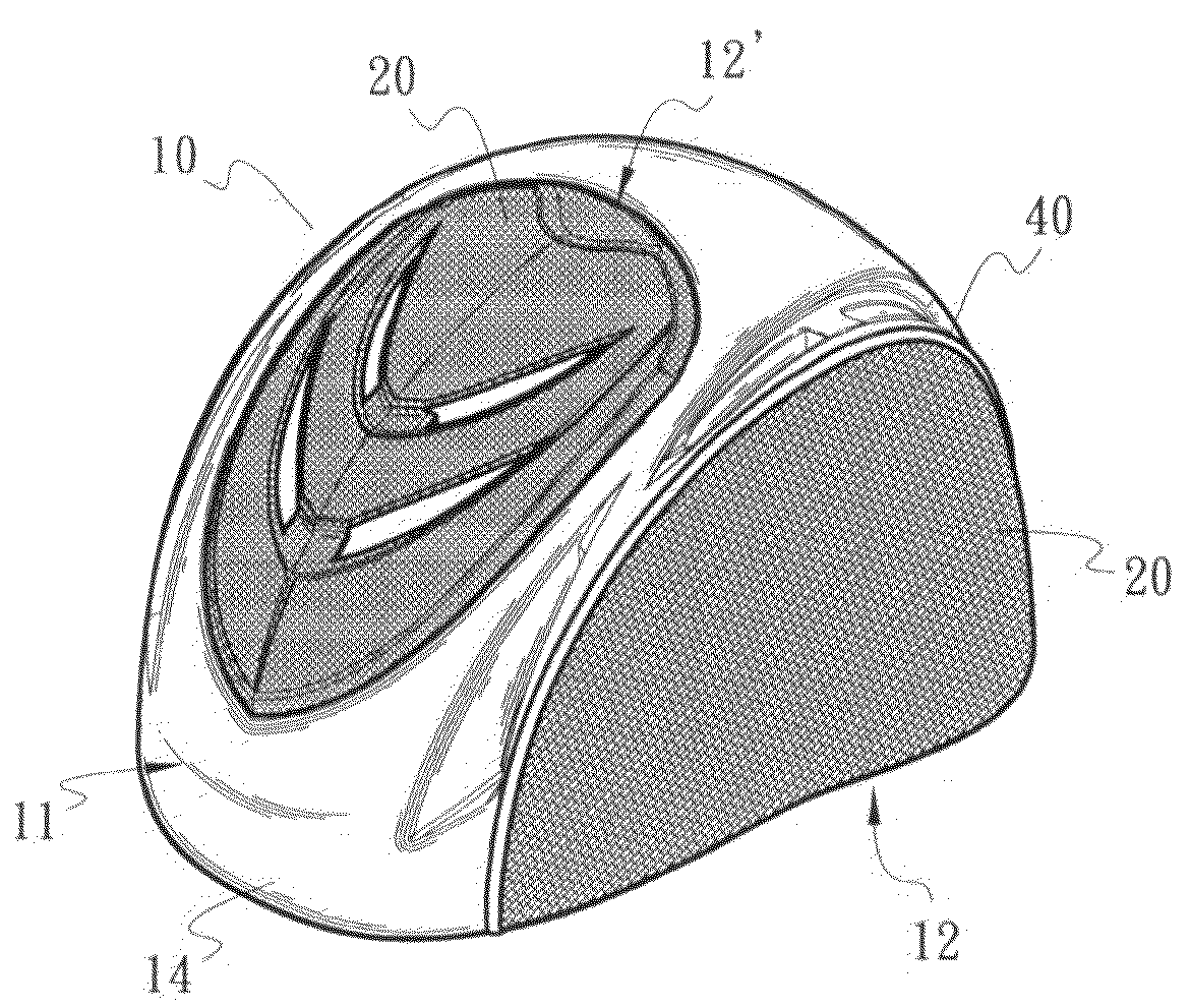 Safety helmet structure and processing method thereof