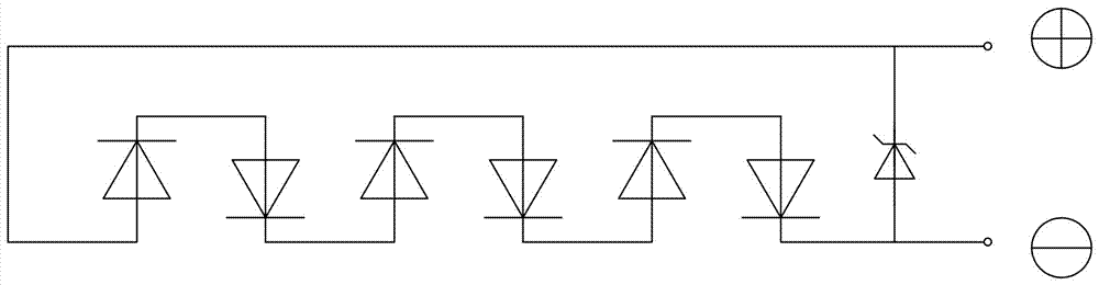 COB encapsulation structure protected by Zener diode