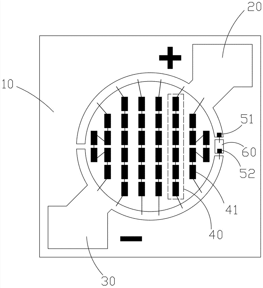 COB encapsulation structure protected by Zener diode