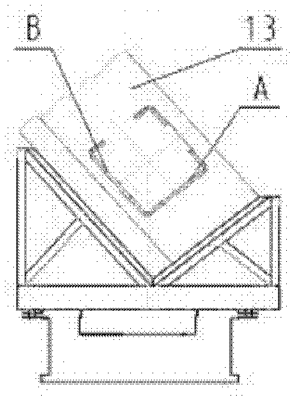 Assembling and scraping device for square hole of spindle box, assembling and scraping method and product assembling method