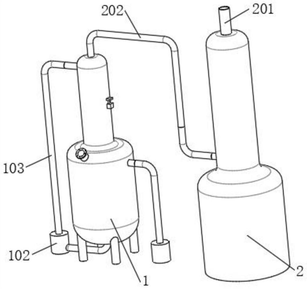 A kind of purification equipment for ammonia in liquid sodium cyanide