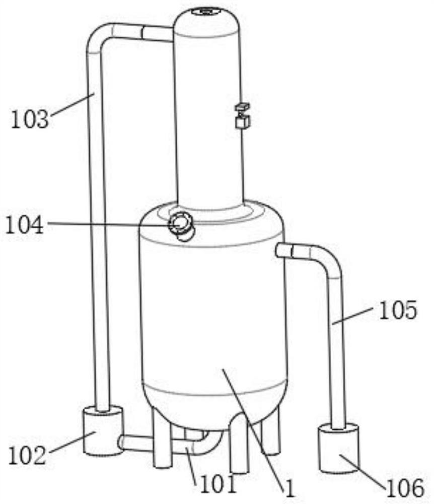 A kind of purification equipment for ammonia in liquid sodium cyanide