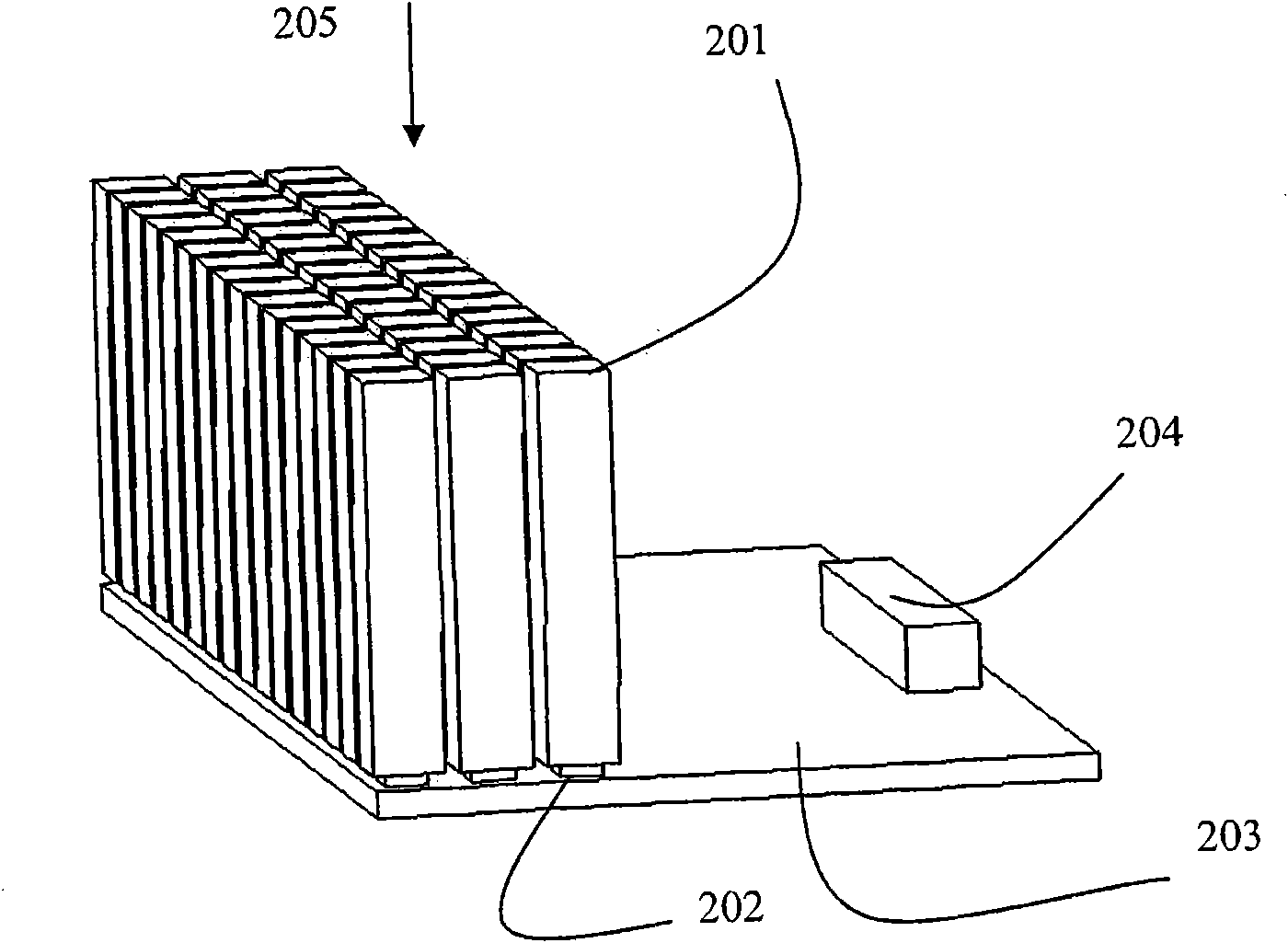 Array solid probe for radiation detection