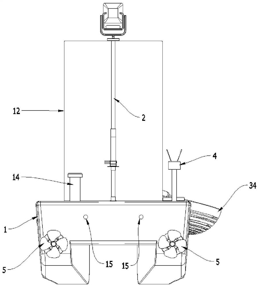 Intelligent cleaning system for garbage floating on water surface and control method