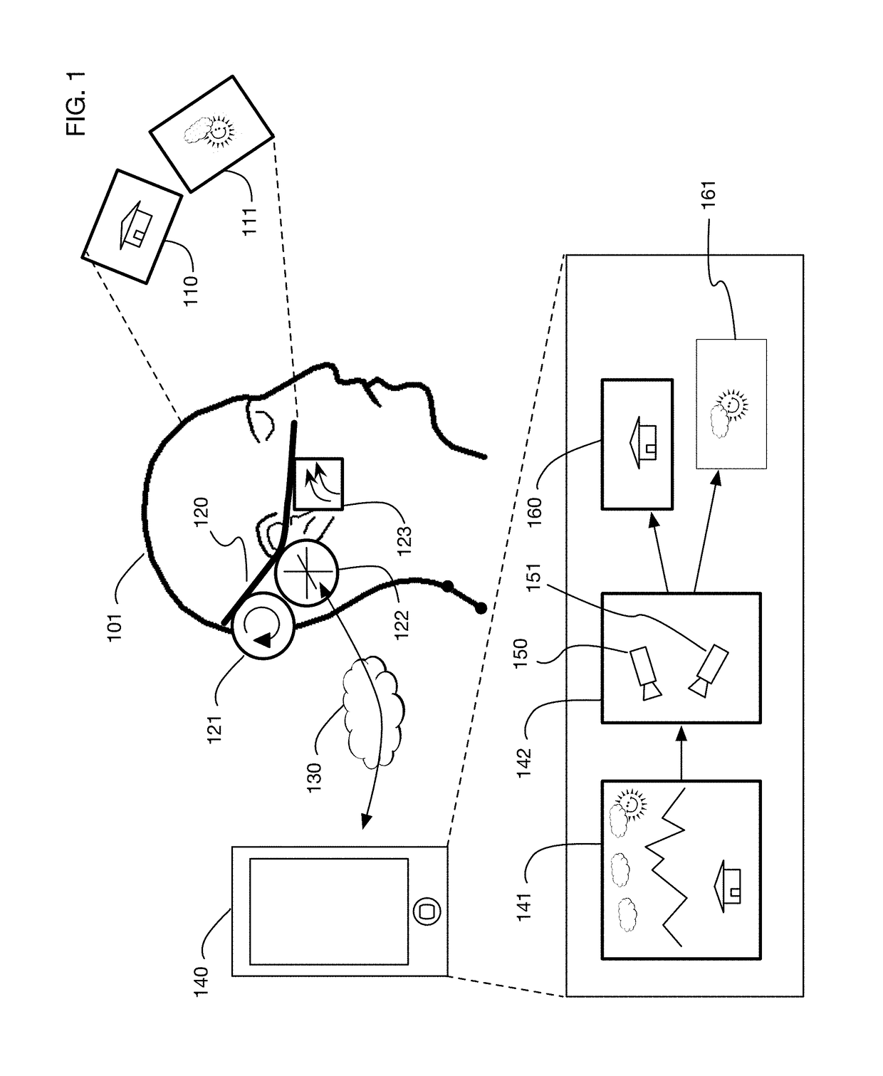 Predictive virtual reality display system with post rendering correction