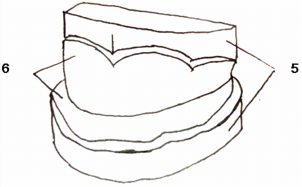 Complete dentition full denture finished product resin tooth and preparation method thereof