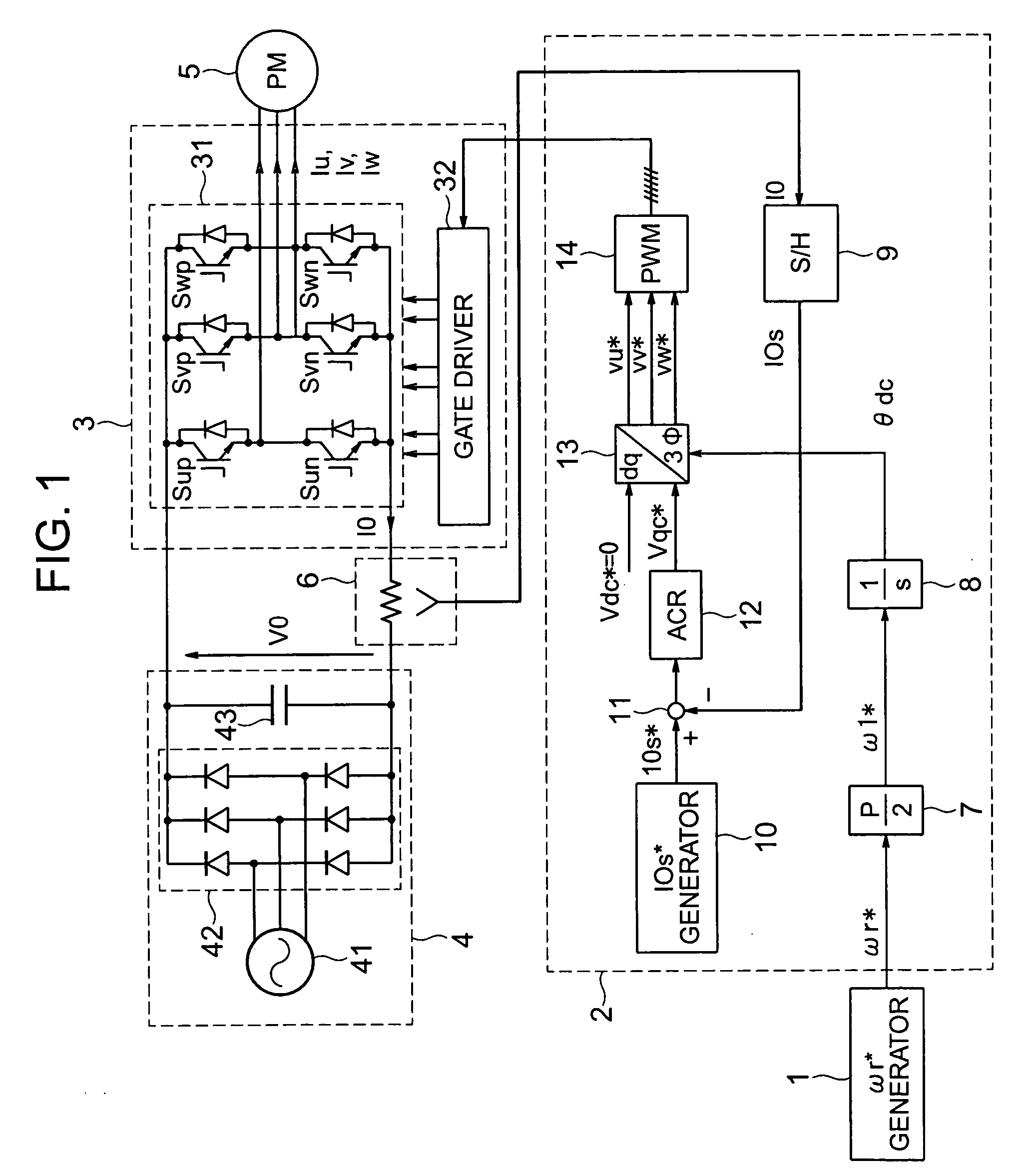 Motor drive system for AC motors